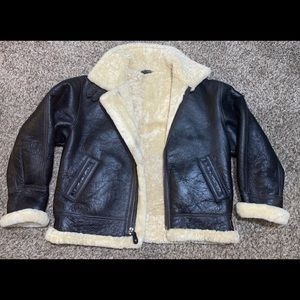 Sheepskin Leather Bomber Jacket 